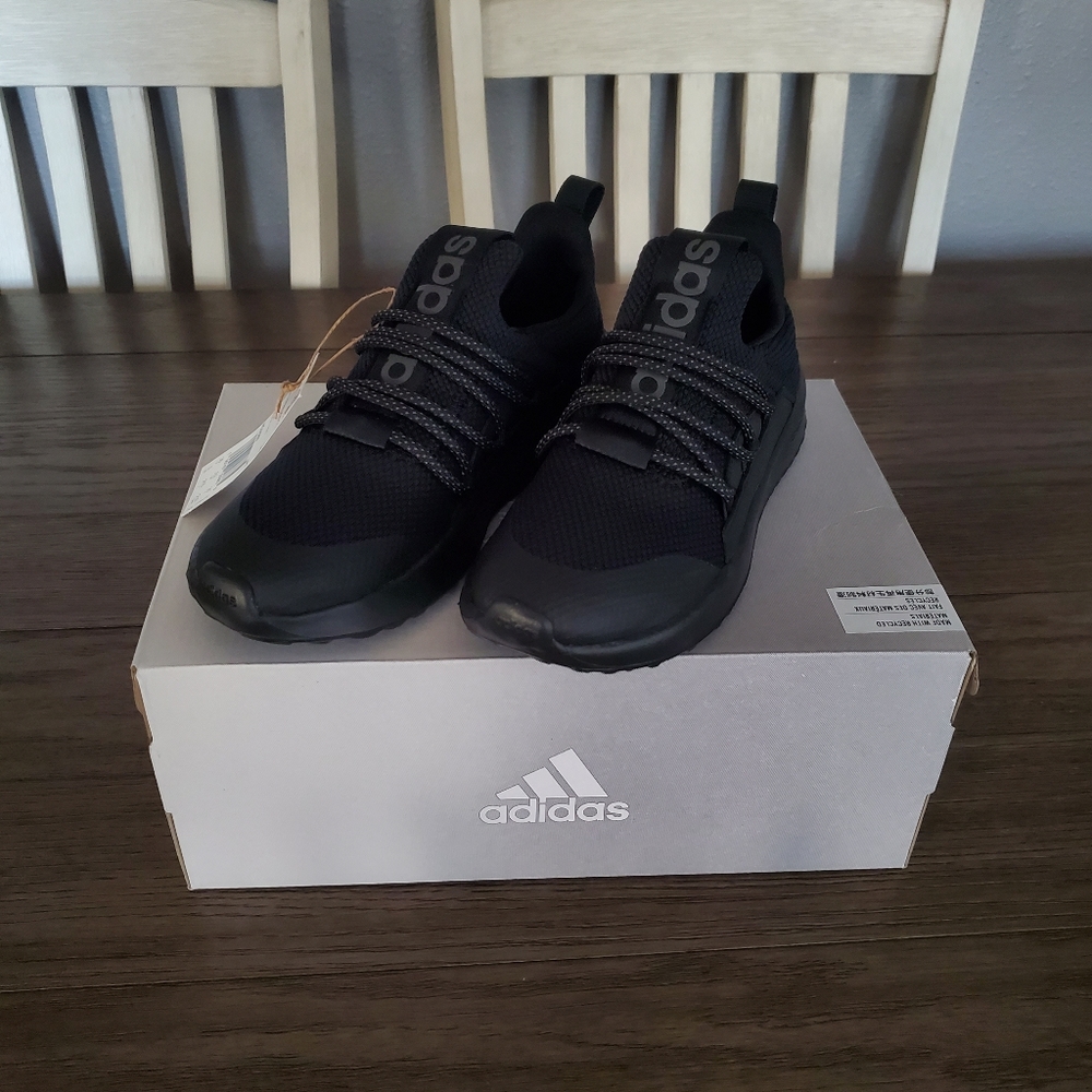 Boy's adidas lite racer adapt 5.0 k size 3 slip on athletic shoe